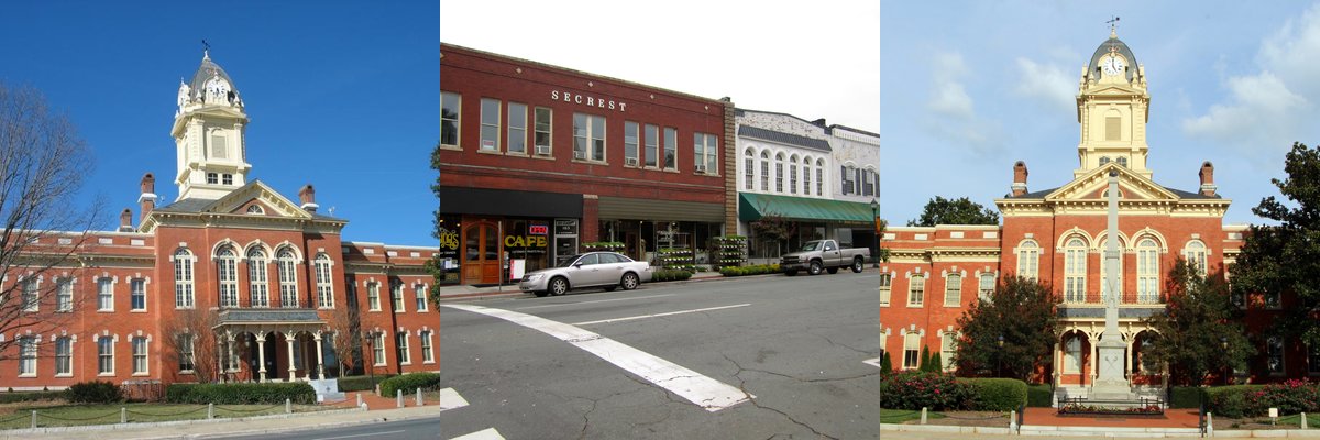 Real photos of Marvin, NC — Union County Courthouse, Marvin neighborhoods, and local homes